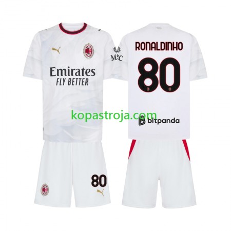 Billiga Fotbollströjor AC Milan Ronaldinho 80 Barn Borta tröja 2026/27 Kortärmad
